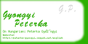 gyongyi peterka business card